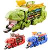 1 Set Kids Dinosaur Carrier Truck Toy with 12 Alloy Die-Cast Cars