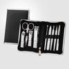 777 Three Seven Silver Nail Clippers 9 Pieces Beauty Set TS-940C Made In Korea
