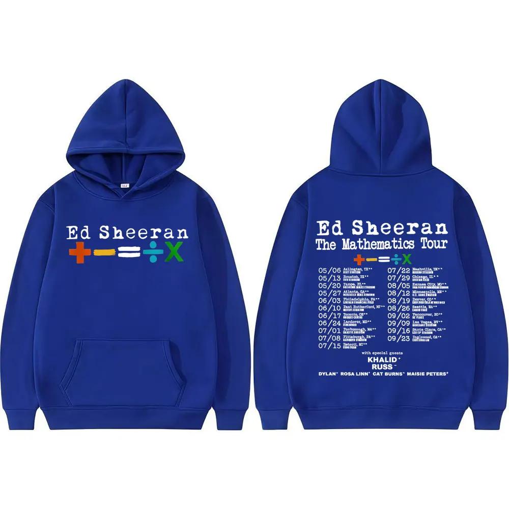 Мужская толстовка Ed Sheeran Mathematics Tour в винтажном стиле 90-х, хип-хоп, высокое качество, длинный рукав, свободный крой.
