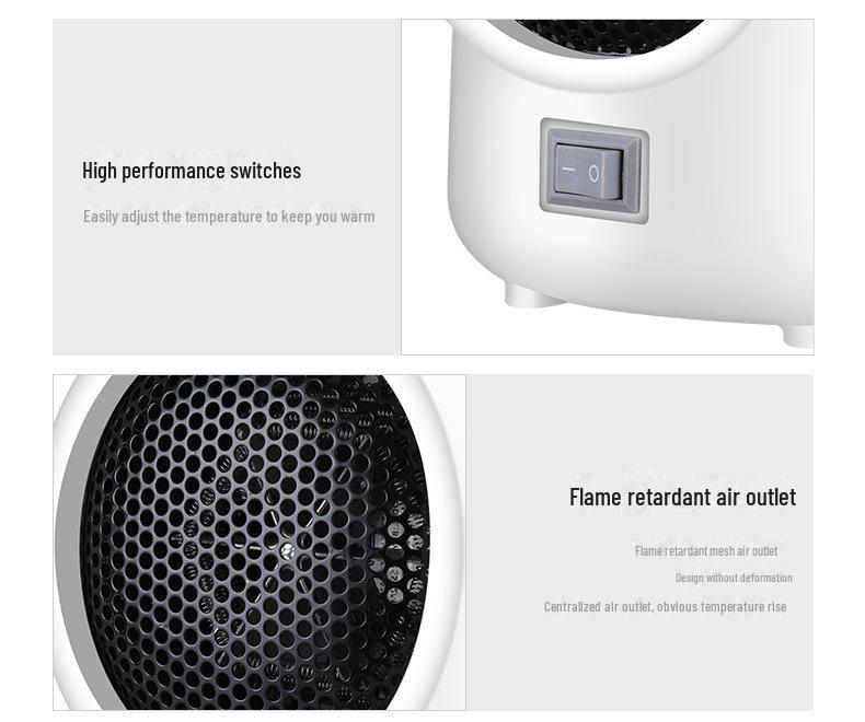 Compact 110V Touchscreen Electric Heater for Quick Desk and Home Use