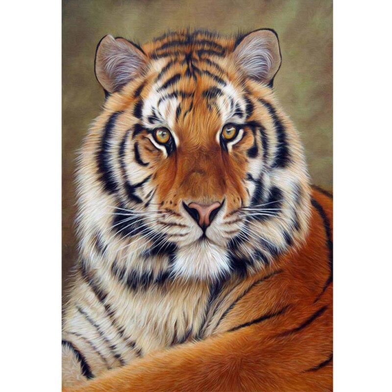 5D алмазная живопись кошка тигр полная круглая мозаика из смолы Алмазная вышивка животные изображение стразы мозаика домашний декор