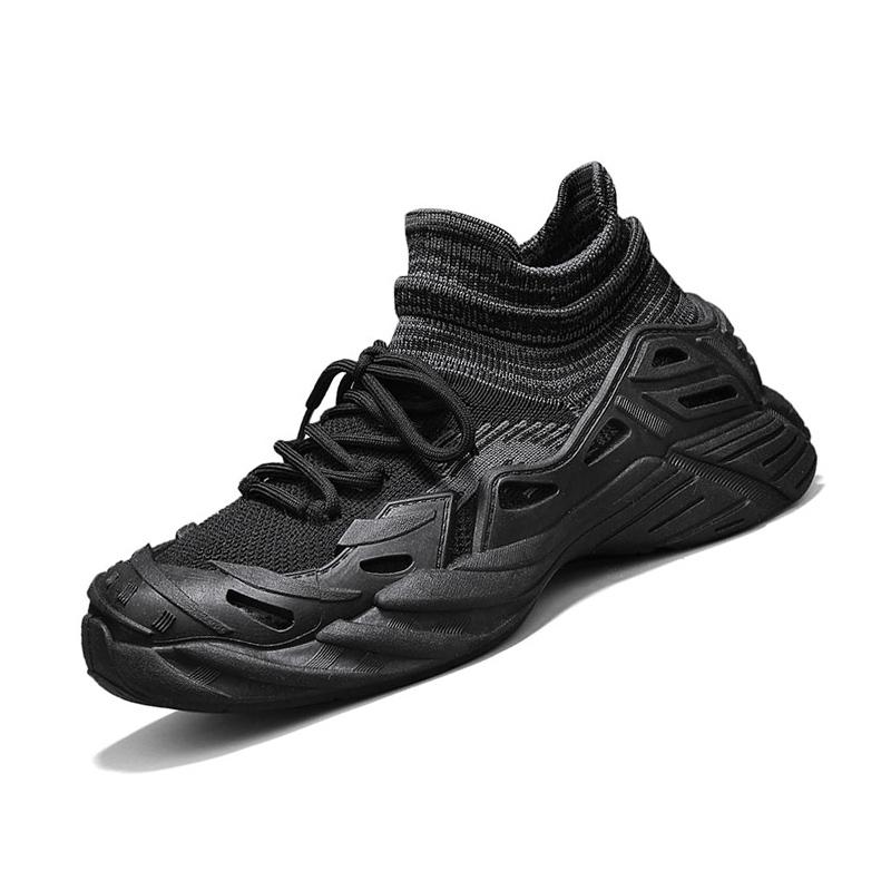 2025 Breathable Women Men's Mesh Shoes Thick-soled Sports Casual Shoes Anti-slip Outdoor Sports Shoe Knitted Socks Casual Shoe