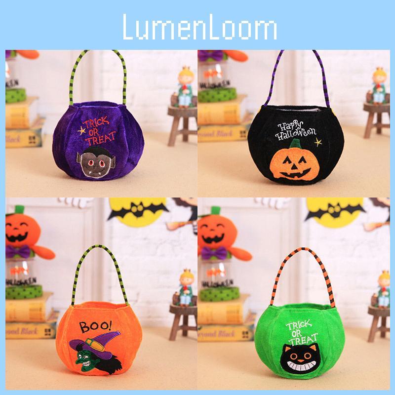 Festive Halloween Candy Bags With Creative Cat Witch And Pumpkin Prop Decorations