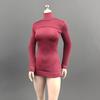 Compatible with TBLeague and Other Bodies for Scale Figures YEESENYIYI Dark Red High Collar Long Knit Hip Bottom Shirt Not Include Body and