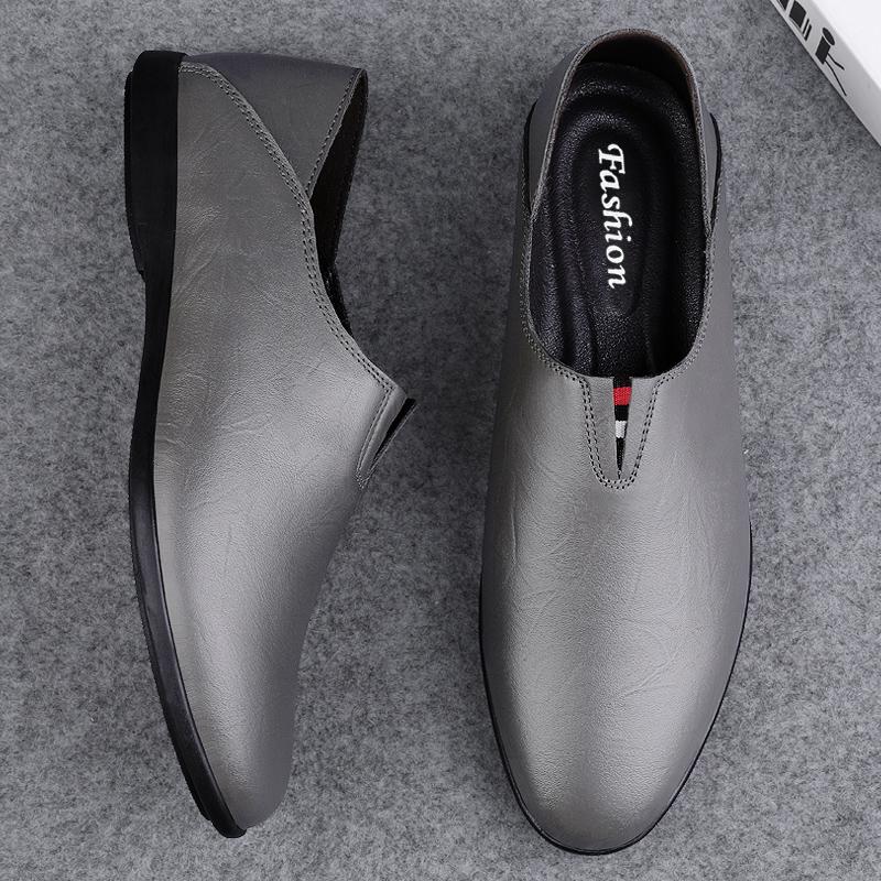 Модные мужские туфли из натуральной кожи, удобные туфли для офиса, формальные туфли для мужчин, свадебные туфли, повседневные деловые туфли на плоской подошве, мокасины