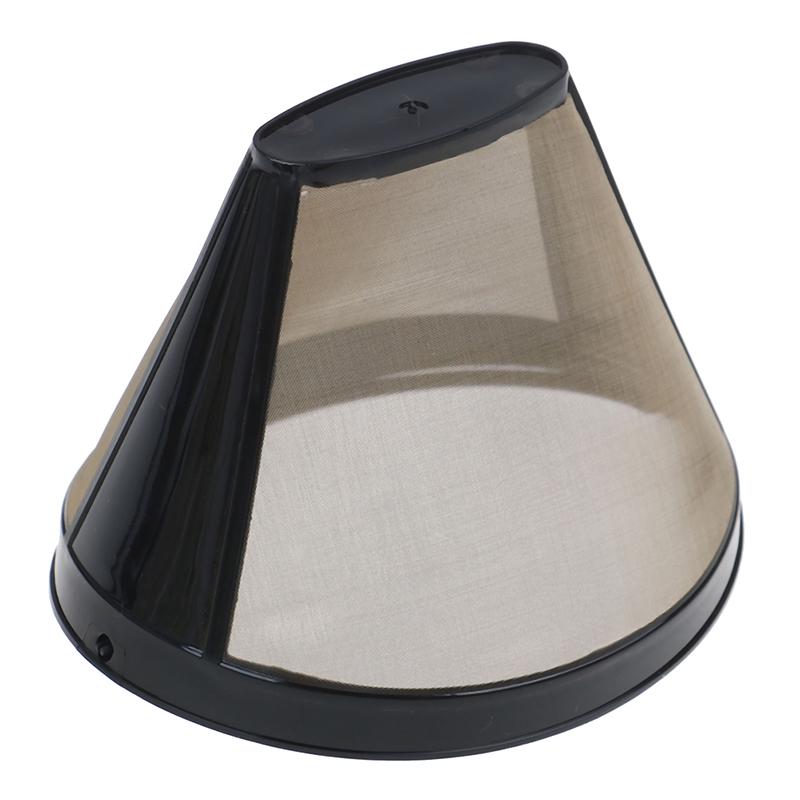 Моющийся фильтр для кофе с золотой ручкой, многоразовый конический фильтр для кофе