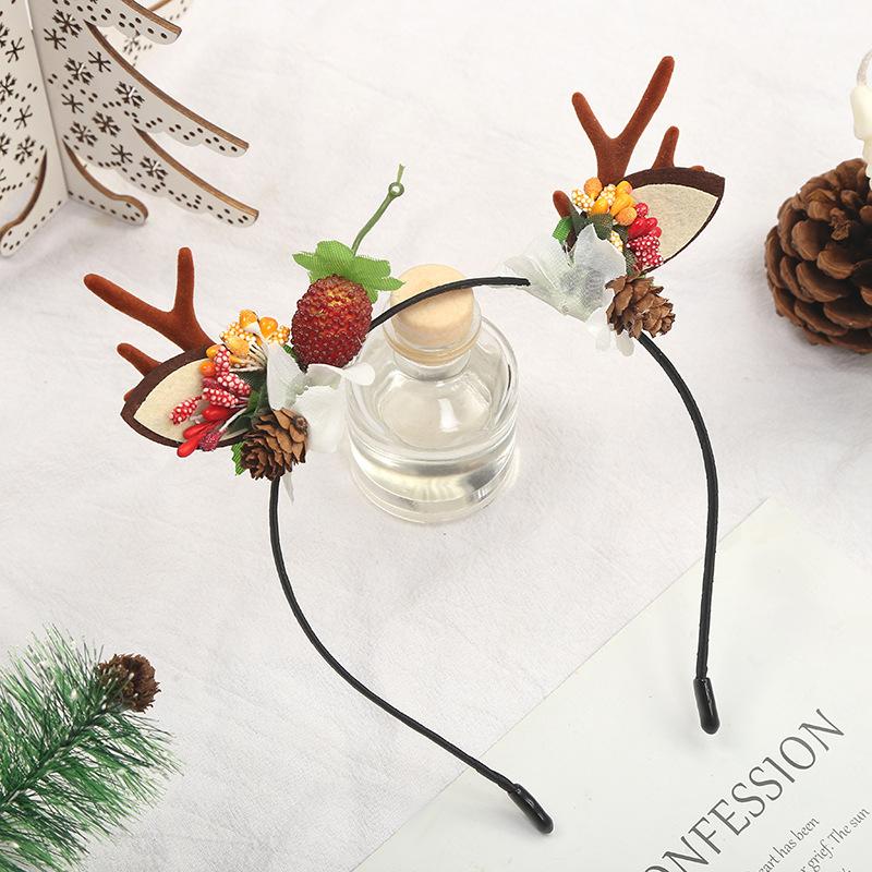 Рождественская повязка на голову рождественский колокольчик из рога лося с блестками рождественская повязка для волос с новым годом реквизит для фотосессии веселый рождественский декор подарки для детей