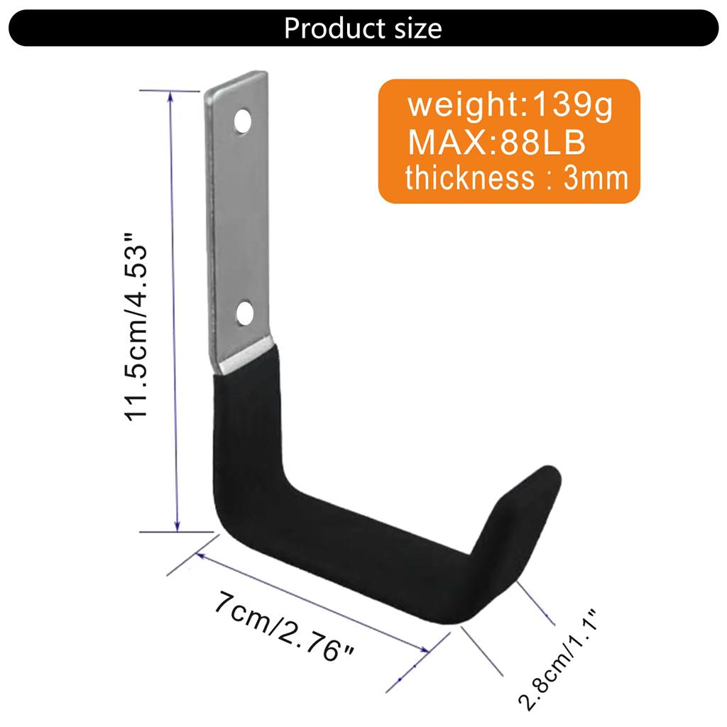 2 шт. Большие крючки из нержавеющей стали для хранения в гараже, органайзеры для удлинителей, настенные вешалки для тяжелых инструментов