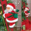 Electric Climbing Ladder LED Music Light Santa Claus  Xmas Tree Hanging Decorations Christmas Home Ornaments Tree Decorate Props