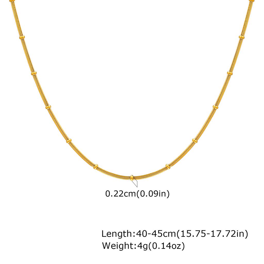 Stainless Steel Snake Ball Bead Chain Bracelet For Women, 18k Gold Plated Thin Link Layered Hand Wristband Christmas Gift