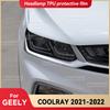 Для GEELY COOLRAY 2021 2022 Защитная пленка для фар автомобиля, черная ТПУ, пленка для тонировки передних фар, меняющая цвет, наклейки, аксессуары