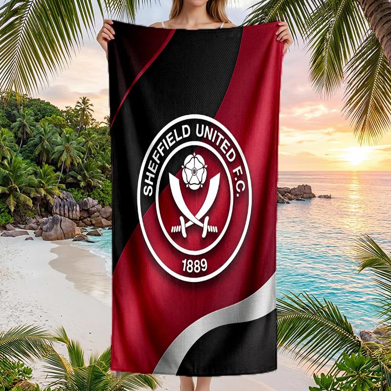 Sheffield United Football Beach Towel Soft Microfiber Summer Towel Quick Dry Absorbent Towel for Beach Swimming Pool Travel