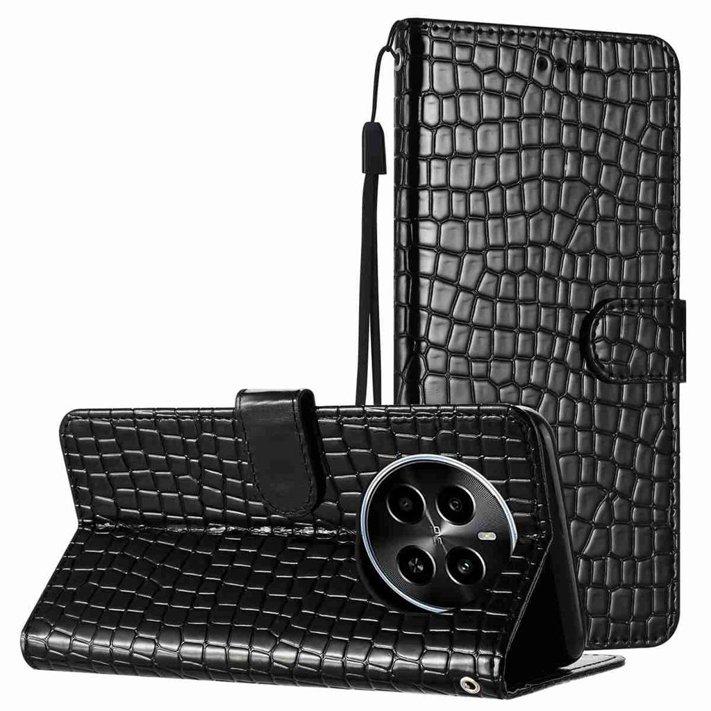 Crocodile Fashion Phone Case for Tecno Series.Infinix Smart 8/itel A70/Camon 20 Pro/Spark 20...,Faux Leather Wallet with Card Slots & Shockproof