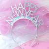 Silver Flower Band Happy New Year Headband Happynewyear
