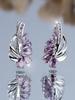 Charm Female White Zircon Stone Hoop Earrings Rose Gold Color Simple Wedding Jewelry for Women