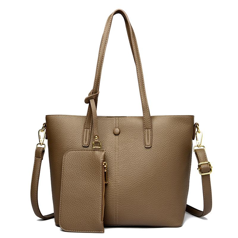 Ladies' Single-shoulder Bag Large-capacity Handbag Soft Leather Crossbody Bag Grand Tote Bag