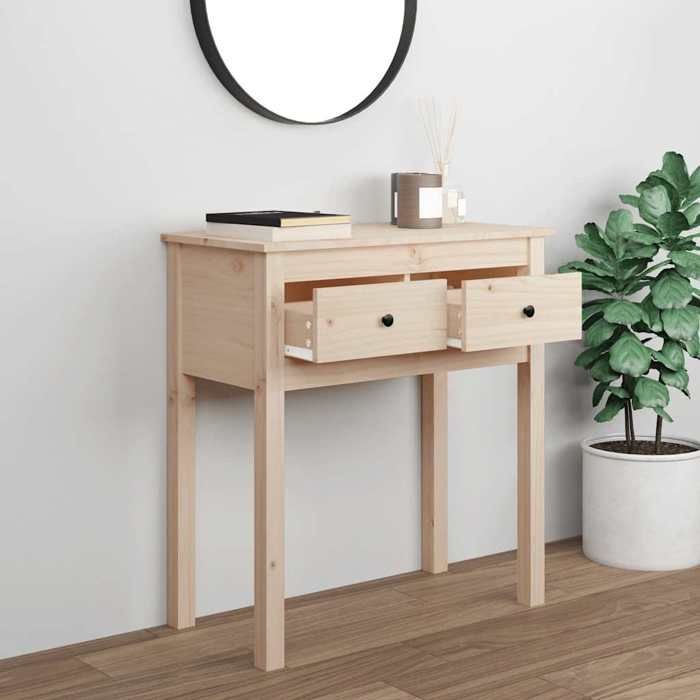 VidaXL Console Table 70x35x75 Cm Solid Pine Wood 814609