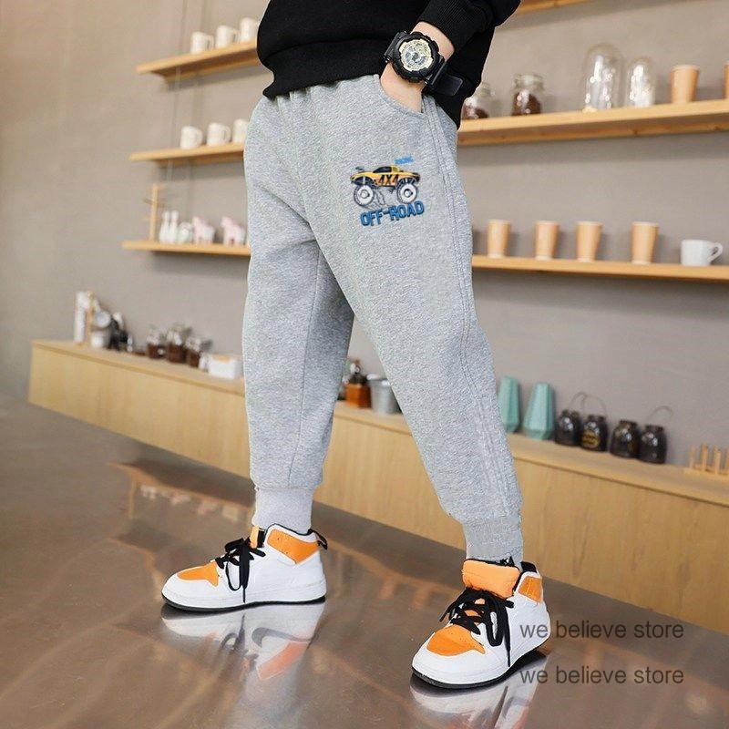 Children Pants Sport Teenage Autumn Outdoors Casual Boy Fashion Sweatpant Unisex Jogger Trousers Loose Pants Fleece Pants