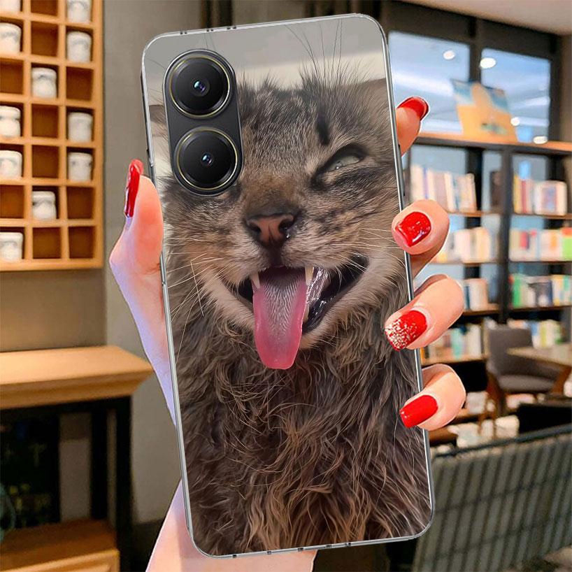 Pet Cat Funny Memes Phone Case For Xiaomi Poco F7 Ultra X7 X6 X5 Pro M7 Redmi 15C 15 13C 13 12C 12 10C 10 9A 9C 9T 9 Shell Poco