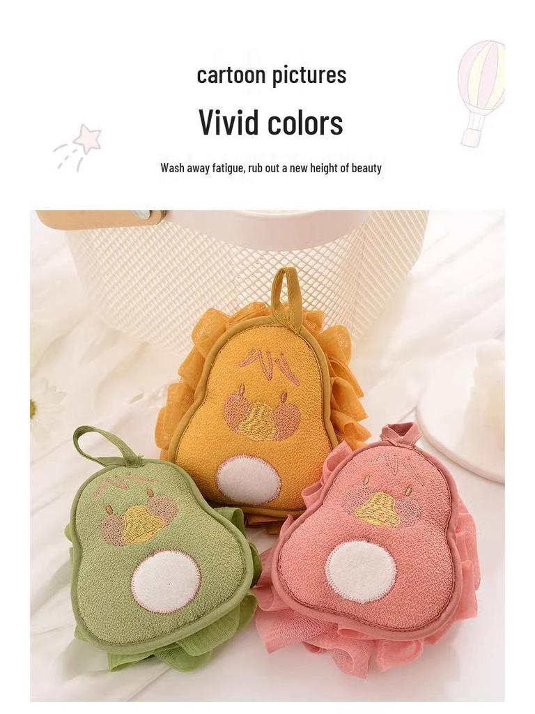 Скидка 5 юаней: Новая двухсторонняя мочалка-цветок для ванны - Милая и эффективная мочалка для спины