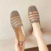 Baotou French Half Slippers Women's 2025 New Temperament Gentle Small Fragrant Sandals Lazy Soft Sole Medium Heel Women's Shoes