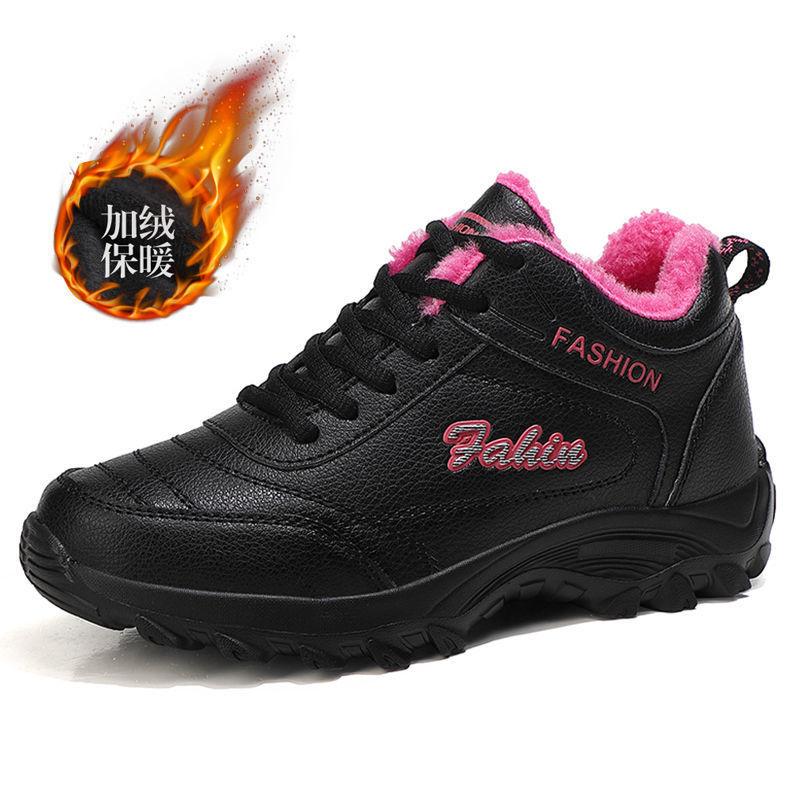 Женские кроссовки осень-зима роскошные удобные мягкие подошвы повседневные туфли легкие нескользящие водонепроницаемые туфли для мам из вулканизированной кожи