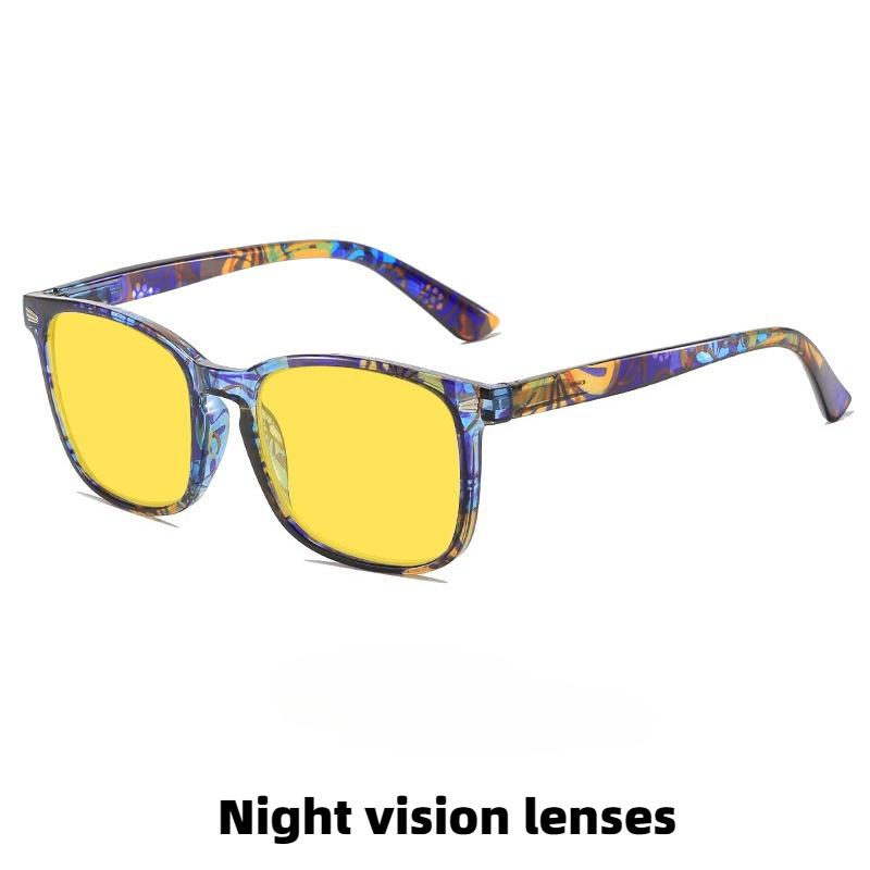 Large Frame Blue Light Blocking Glasses Night Vision Glasses for Night Driving Orange or Red Lenses Protection Plain Glasses