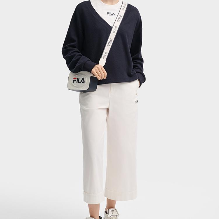 New FILA Polyurethane With PU And Synthetic Leather Shoulder Bag, Crossbody Bag Extra Small Women's Ice Cream F13W439164FWT