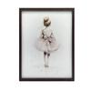 Różowa Balerina - Tańcząca Księżniczka Różowa Balerina - Tańcząca Księżniczka, 70X100 Cm, Rama Drewniana Ciemny Brąz, Papier Matowy 230 Gsm