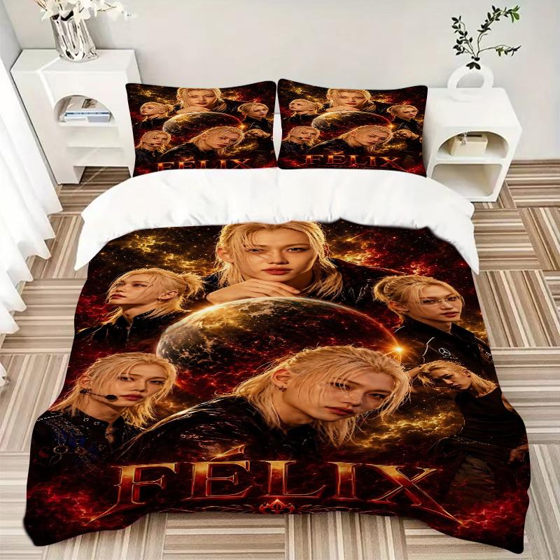 3Pcs Felix Cosmic Journey Bedding Sets For All Sizes New 3D Printed Bed Cover Comforter Duvet Cover Pillowcase Bedroom Decoration