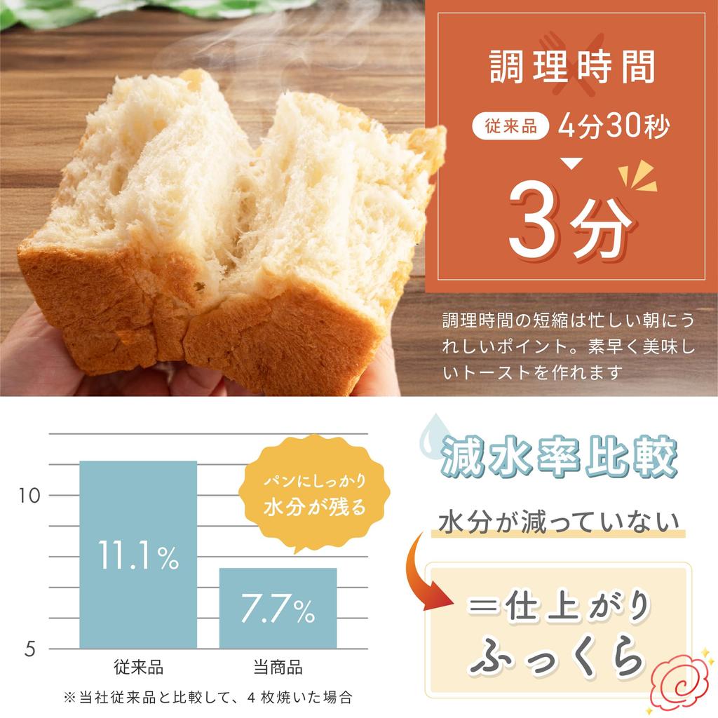 Тостер-духовка, тостер для тостов, 4 куска хлеба, 18 уровней регулировки температуры, функция таймера, 1400 Вт, сетчатая решетка с поддоном, черный [Yamazen] YTX-WC140(ЧАС)