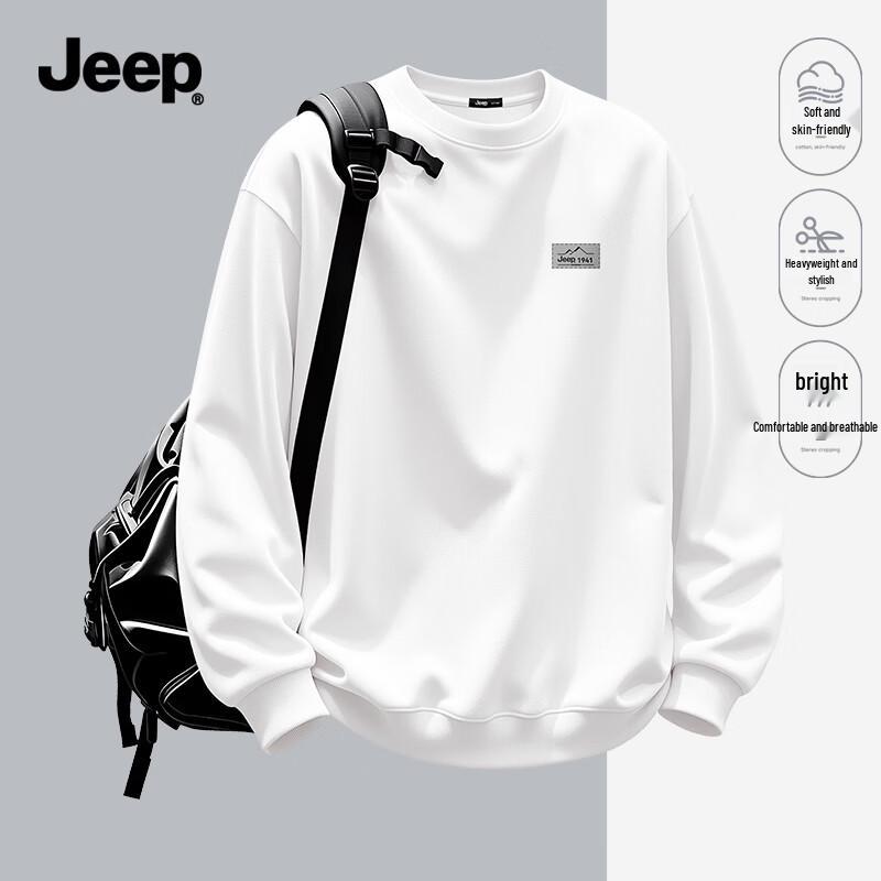 Jeep Мужской свитшот свободного кроя с круглым вырезом