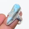 Republic Larimar Gemstone Handmade 925 Sterling Silver Jewelry Ring Size 6 SU-10443
