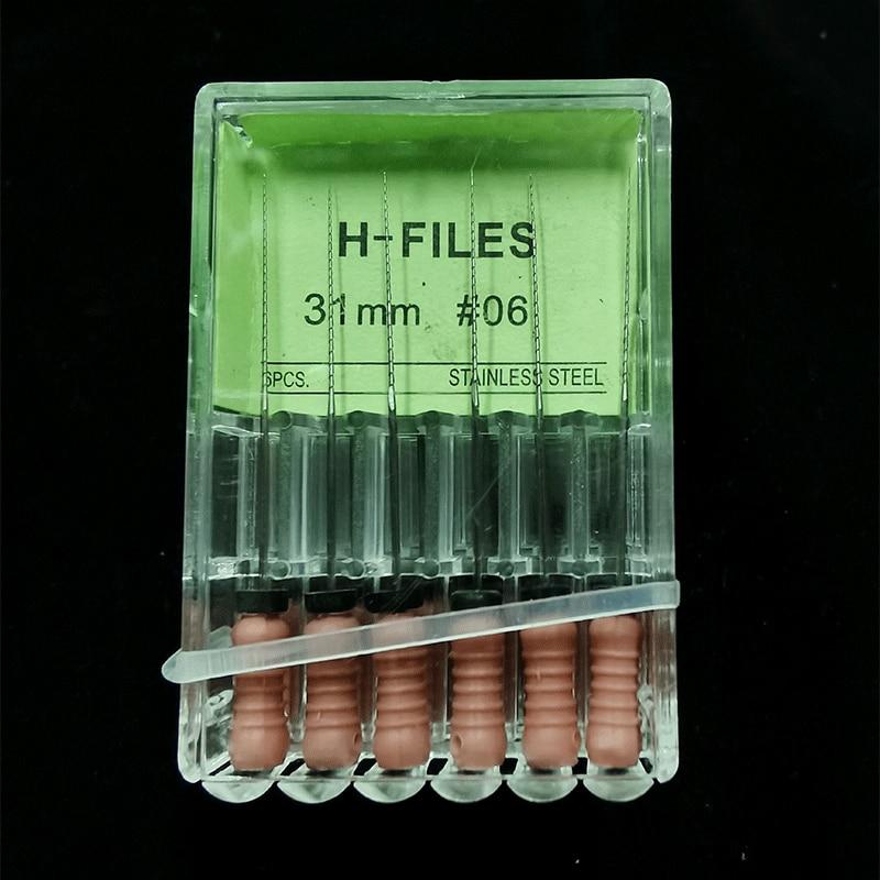 Стоматологические инструменты, эндодонтические инструменты для корневых каналов, H-файл 31 мм, K-файл 31 мм, эндодонтические инструменты из нержавеющей стали, стоматологическая стоматология, одонтология