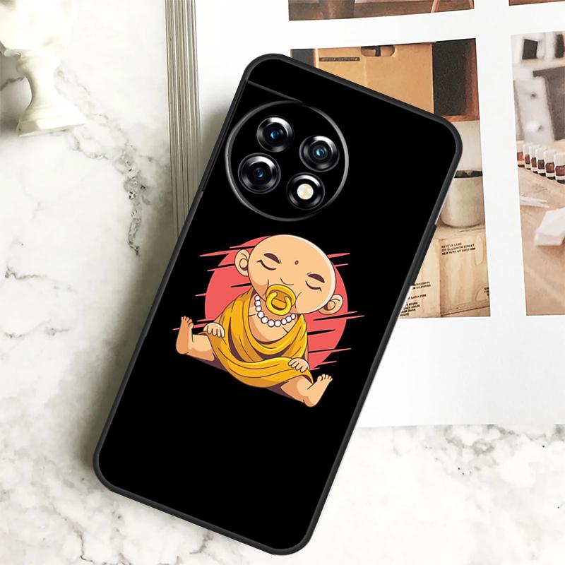 Cute Buddha Monk Zen Buddhism Case For OnePlus 12 12R 11 9 10 Pro 10R 9R 8T 10T Nord 3 CE 2 Lite 2T N10 N20 N30 CE4 Cover