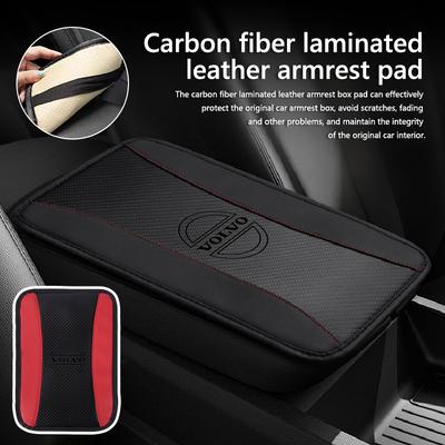 Carbon Fiber Leather Car Armrest Pad Auto Center Console Cushion For XC60 XC90 S60 S80 V60 C70 S40 C30 V90 V60 C40 XC40