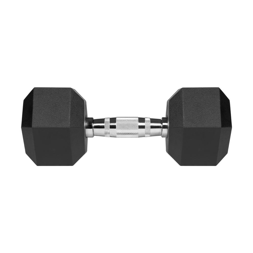 Cast Iron Rubber-Coated Dumbbells Hex 2X10Kg Rebel Hexagonal Set 20Kg Solid