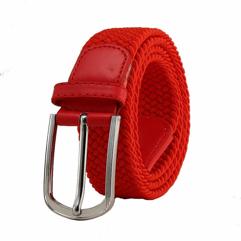 Унисекс эластичный плетеный ремень из холста для студентов и молодежи