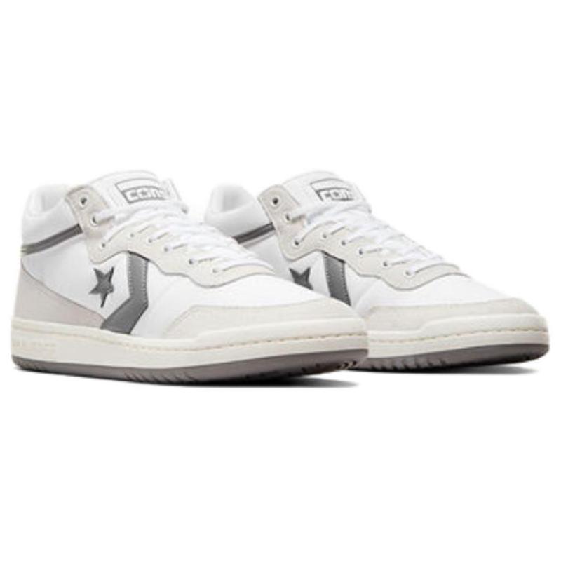 Converse Cons Fastbreak Pro Comfortable Non-Slip and Abrasion Resistant Board Shoes Unisex White Grey