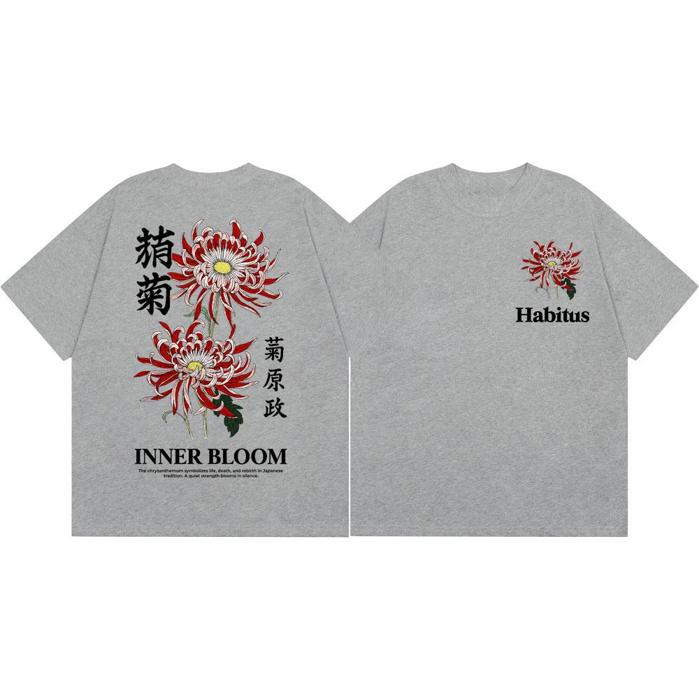 Japanese Cherry Blossoms Graphic T Shirts Fashion Vintage Short Sleeve Tshirts Unisex Unisex Casual 100cotton Tshirt Streetwear