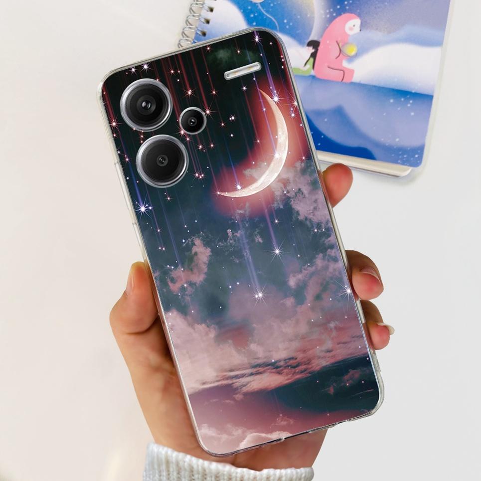 For Xiaomi Redmi Note 13 Pro Plus Pro+ Case Transparent New Fashion Pattern Soft TPU Etui For Xiaomi Redmi Note 13 4G 5G Bumper