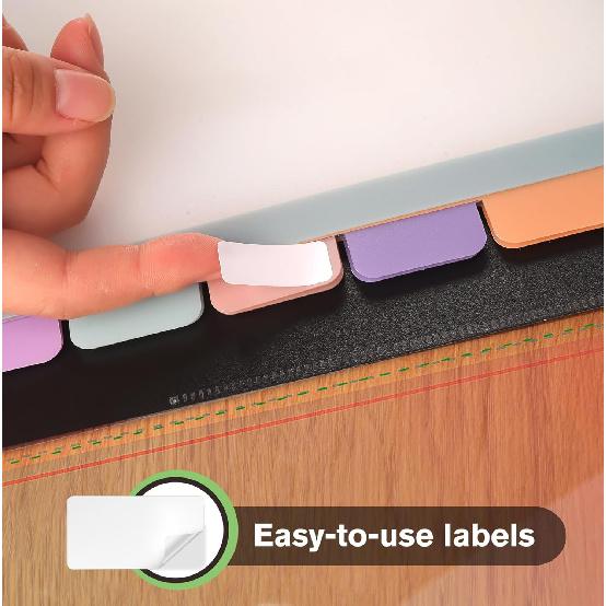 HABGP 2 Set 8 Tab Binder Dividers for 3 Ring, Plastic Binder Dividers with Tabs Letter Size Multicolor, Pastel Colors 3 Hole Punch Clear Page Folder