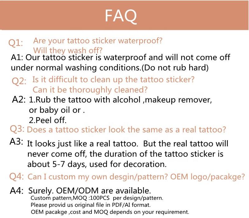 Factory Outlet Fashionable Waterproof Temporary Tattoo Stickers Baby Hair Edge Face Application Made of Paper