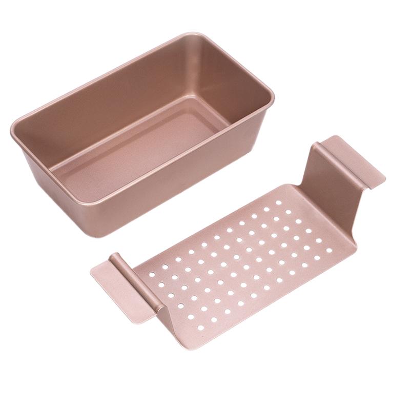Meatloaf Pan Non-Stick Bread Baking Pan With Detachable Drain Tray Heat Resistance Baking Loaf Tin Multipurpose Heavy-Duty