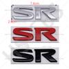 AAZZ1 Car Styling SR 3D Letter Metal Car Rear Trunk Emblem Stickers For Nissan Tiida Teana QASHQAI BLUEBIRD Tailgate Logo Sticker