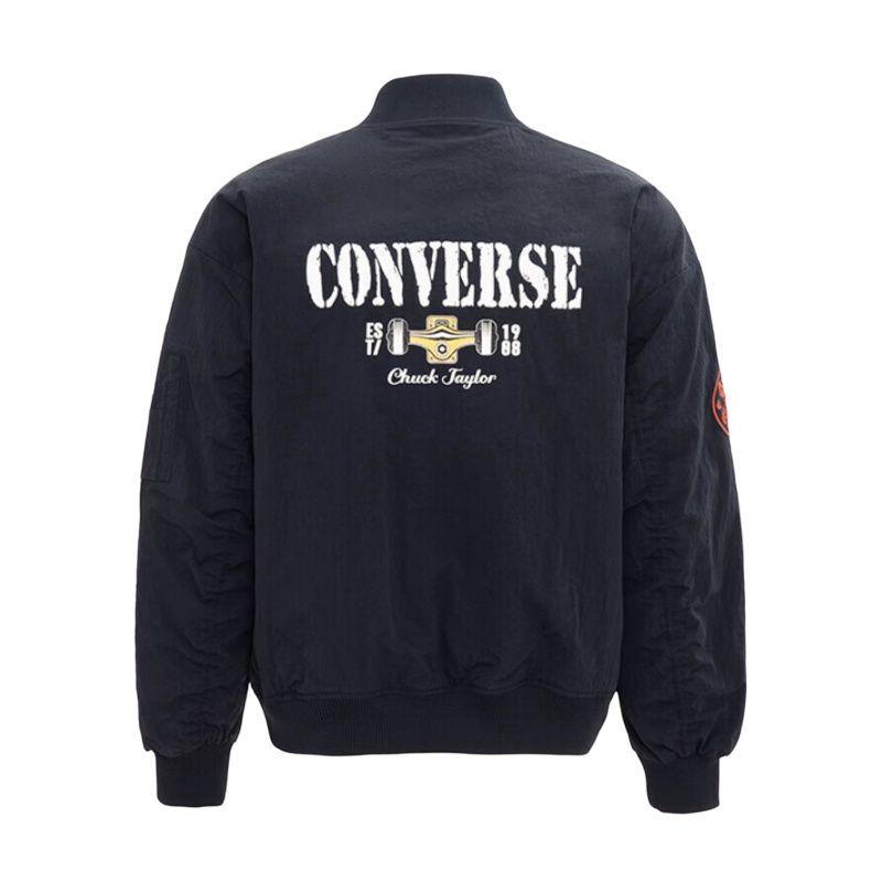 Converse Puffer Jackets Men's Dark Blue Stand Collar Moderate MCJ127-023
