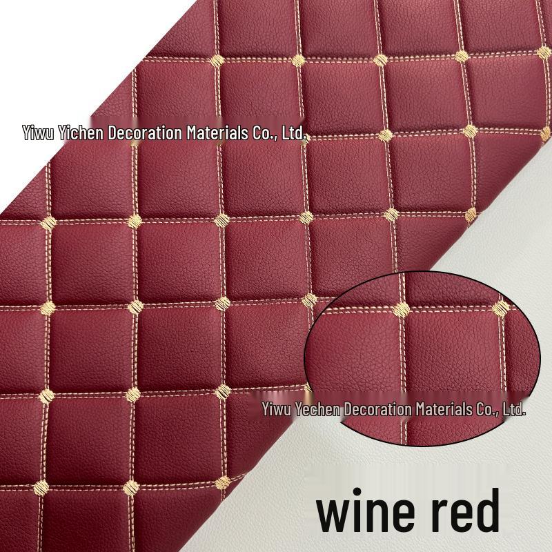 Diamond Lattice Sponge-Backed PVC Leather Fabric for Car Interiors