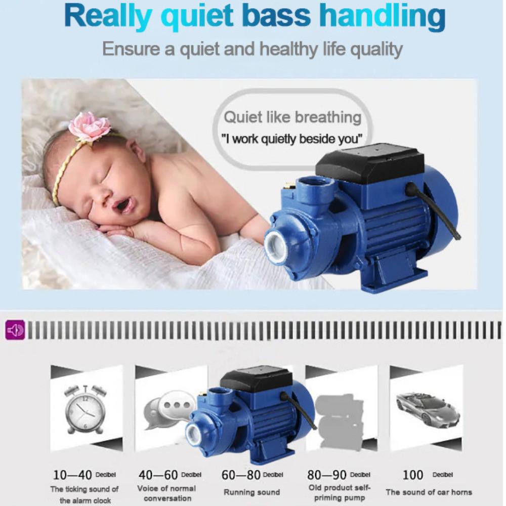 BQB-60-Периферийный водяной насос 0.5 л.с. 370 Вт Высокий напор Большой расход Интеллектуальный Автоматический Самовсасывающий водяной насос 27.3*13.8*16.3см