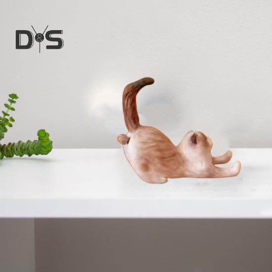 Держатель для телефона в виде кошки, милая статуэтка кошки, подставка для мобильного телефона, настольная фигурка животного, офисный декор, аксессуары, подарок для любителей кошек