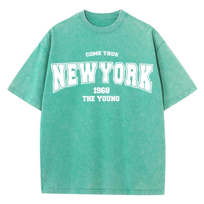 Женские хлопковые футболки с потертостями All-Math, свободные, с коротким рукавом, с простым буквенным принтом, летняя уличная женская одежда